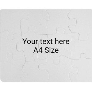 Rompecabezas de cartón personalizado tamaño A4 A3, foto de texto de rompecabezas personalizado, impresión hecha a mano, regalo