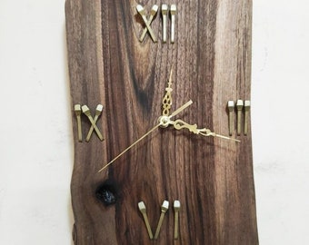 Handmade Wall Clock Made of Wood with Linseed Beeswax Home Wall Clock Decoration Gift Clock