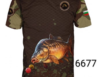 Carp Fishing Men T-shirt Short Sleeve Team Bulgaria Fishing T-shirt  Bulgarian Print 