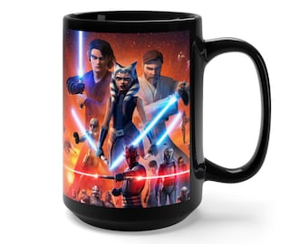 Star Wars The Clone Wars - Season Seven Mug Dual Sided Black Mug 15oz