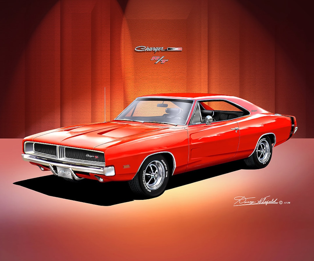 1969 Dodge Charger Rt Art Prints by Danny Whitfield Comes in - Etsy  Australia
