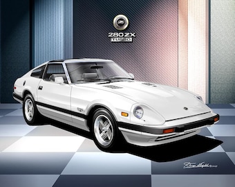 Datsun 280 ZX Turbo Art Print: 1982-1983 Car Poster Comes in 5 to