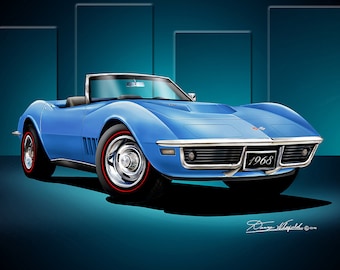 Miniature Western Models 1/43 - Chevrolet Corvette 1983 Bleue - Occasion (sans Rétros)