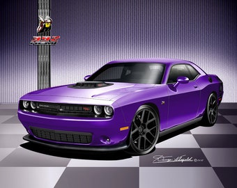 2017 Muscle Car Art Print: 10 Color Options, Car Enthusiast Gift Comes in 5 to 10 exterior colors