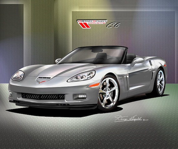 C6 Corvette Grand Sport Art Print: Automotive Fine Art by Danny