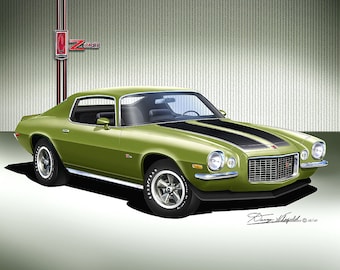 1970 Camaro Art Print: Car Enthusiast Wall Decor