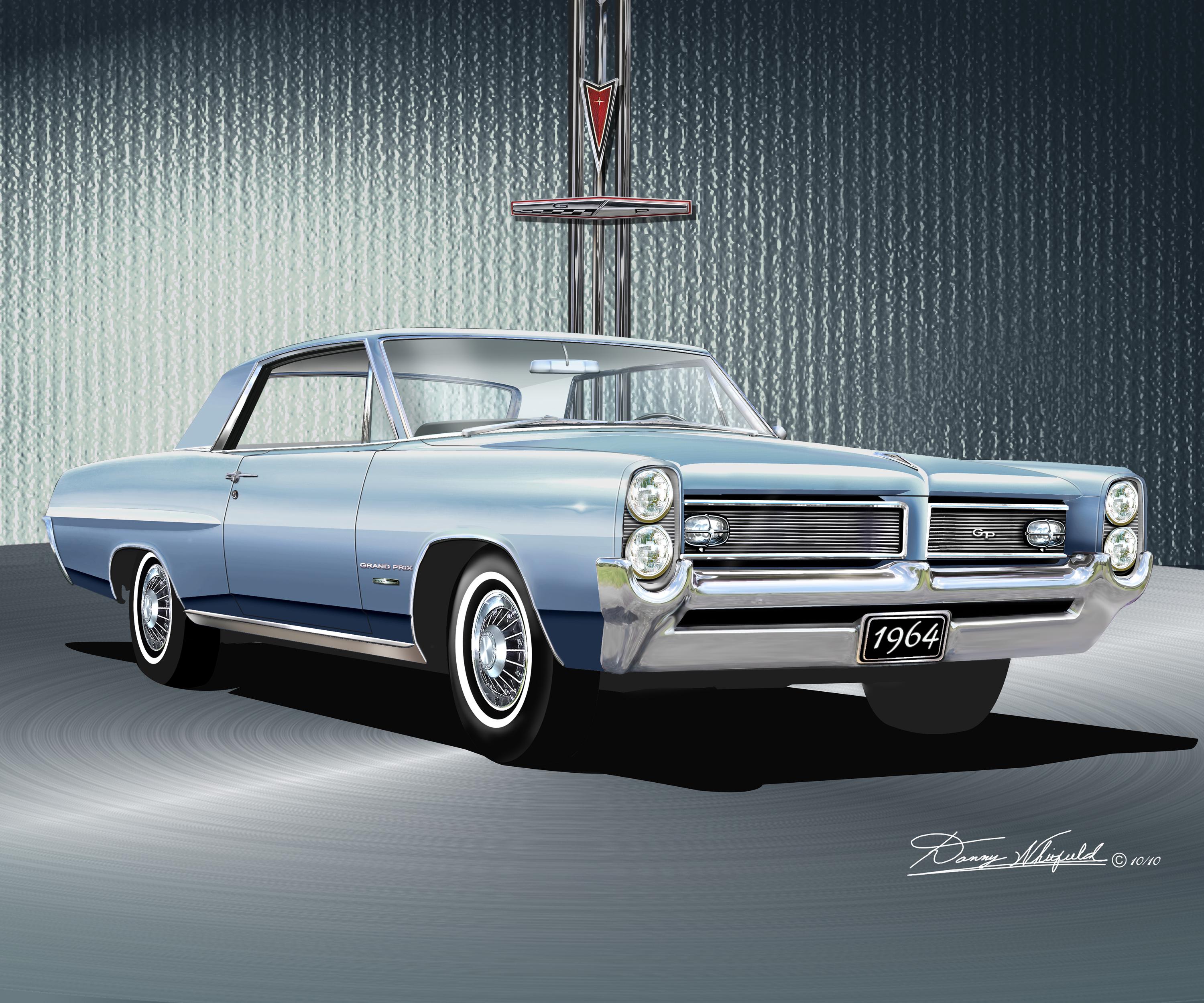 1964 Pontiac Grand Prix Art Print: Car Enthusiast Wall Decor Comes