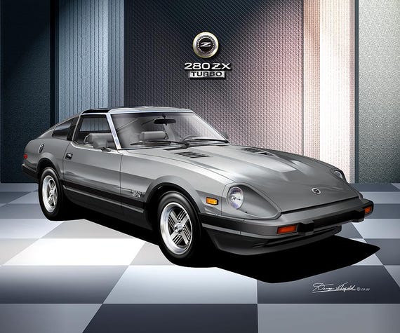 Datsun 280 ZX Turbo Art Print: 1982-1983 Car Poster Comes in 5 to
