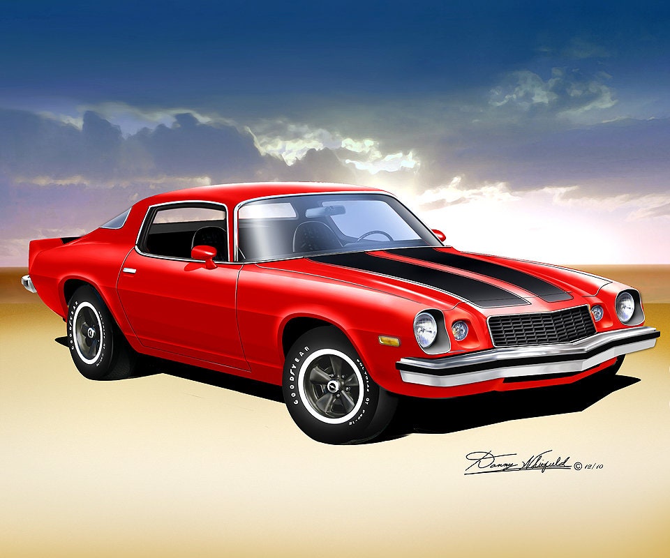 1976 Camaro Art Print: Car Enthusiast Wall Decor by Danny