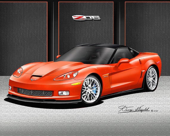 2012 Sports Car Z06 Art Print: Automotive Wall Art by Danny