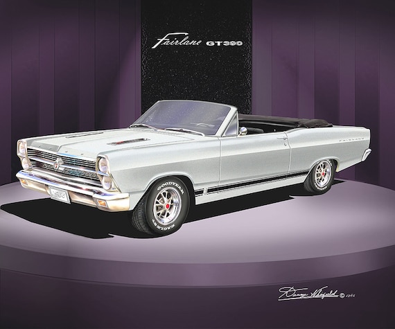 1966 Ford Fairlane Convertible Art Prints by Danny Whitfield
