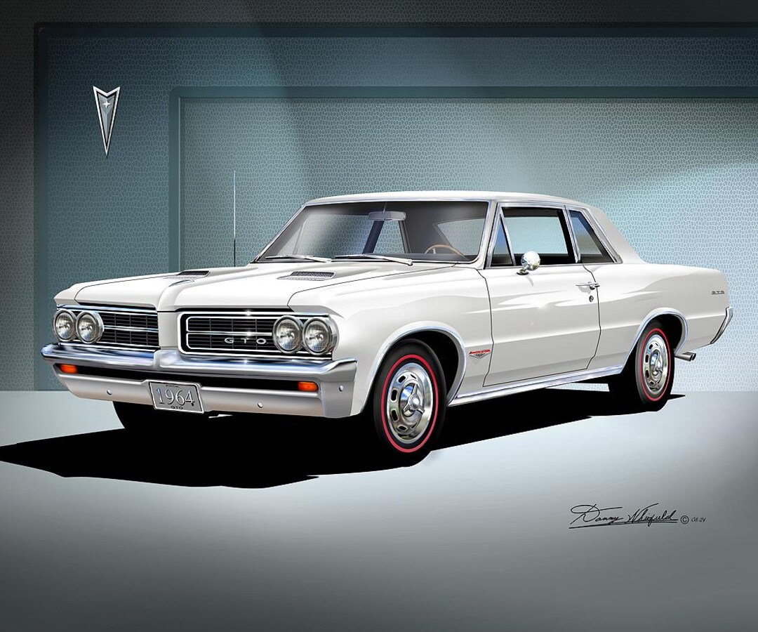 1964 Pontiac GTO Art Print: Danny Whitfield Car Enthusiast Wall