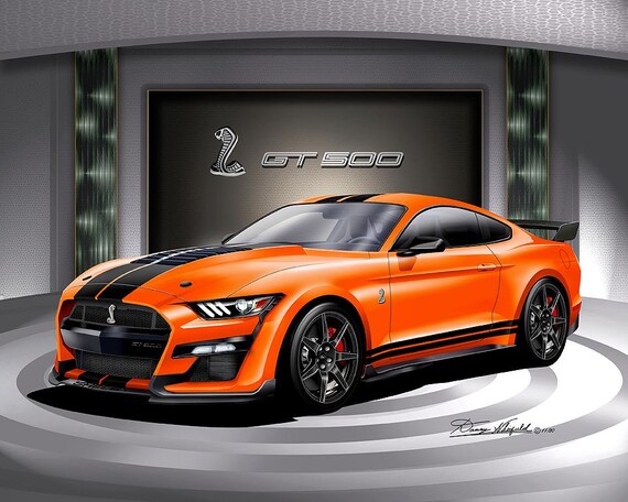 2020-2024 Mustang Shelby GT500 Art Prints by Danny Whitfield Comes