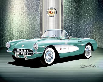 1956-1957 Sports Car Art Print: Vintage Car Poster Comes in 5 to