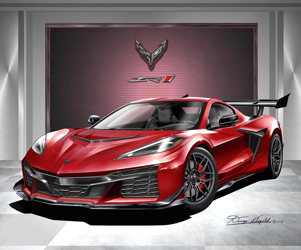 C8 Chevrolet Corvette ZR1 Art Print: Automotive Wall Art by Danny