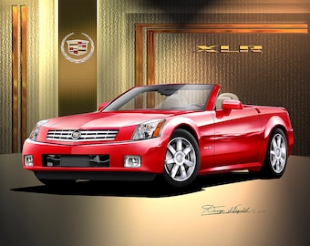 2004 Cadillac XLR Art Prints By Danny Whitfield | Comes in 6 different exterior colors| Car Enthusiast Wall Art