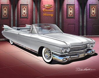 希少　キャデラック　cadillac アートポスター　写真　世界堂　1984年 希少 キャデラック cadillac アートポスター 写真 世界堂 1984年