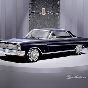 1965 Mercury Comet Art Prints By Danny Whitfield | Comes in 4 different styles| car poster wall art vintage prints
