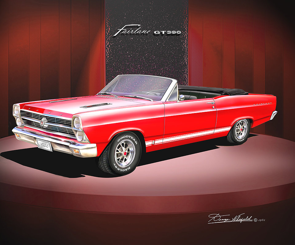 1966 Ford Fairlane Convertible Art Prints by Danny Whitfield