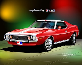 1971-1974 AMC Javelin Art Print: Vintage Car Poster - Etsy