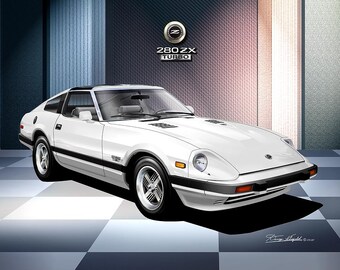 Datsun 280 ZX Turbo Art Print: Car Enthusiast Wall Decor Comes in