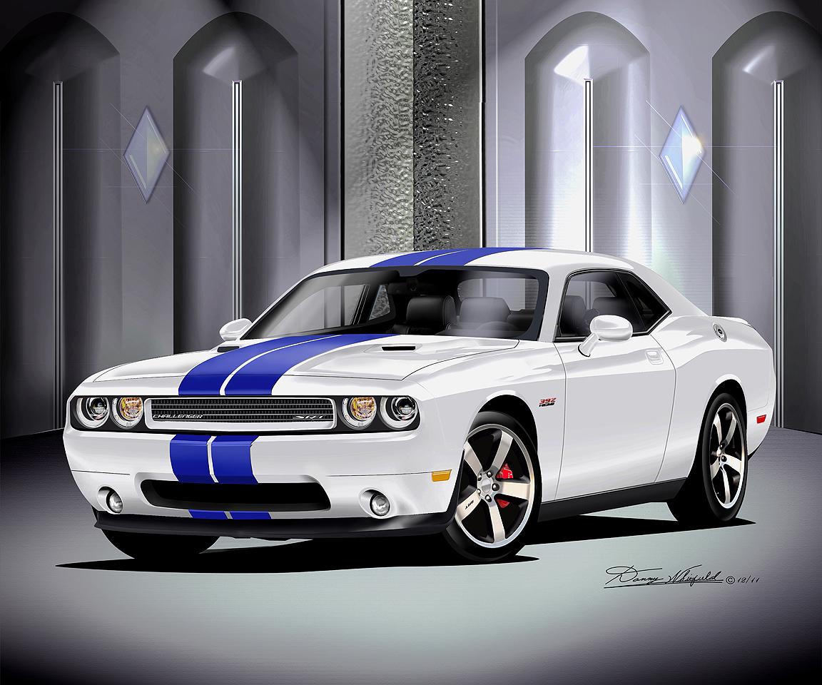 Muscle Car Art Print: 2008-2012 Challenger, Automotive Wall Art