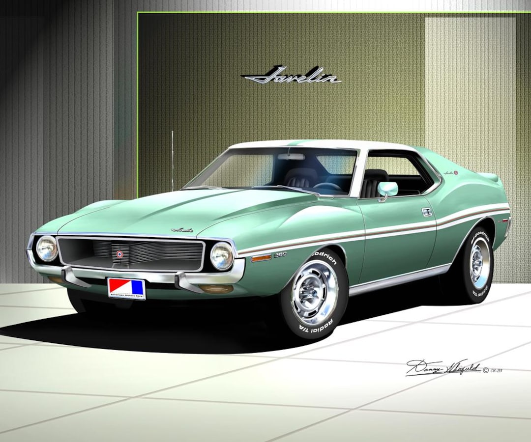 1971-1974 AMC Javelin Art Print: Vintage Car Illustration - Etsy