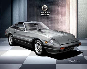 Datsun 280 Z X Drawing T Shirt 240 Z 260 280 Zx 300 Zx Nissan Z 34