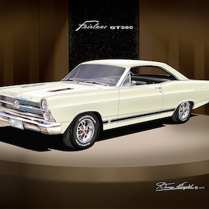 1966 Ford Fairlane Art Print: Car Enthusiast Wall Decor