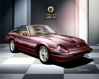 Datsun 280 ZX Turbo Art Print: Car Enthusiast Wall Decor Comes in