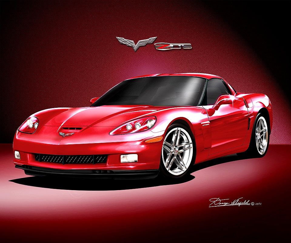 2006 Chevrolet C6 Corvette Z06 Art Prints by Danny Whitfield Comes in 6 ...