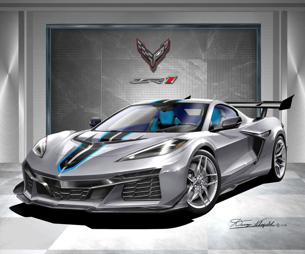 C8 Chevrolet Corvette ZR1 Art Print: Automotive Wall Art by Danny
