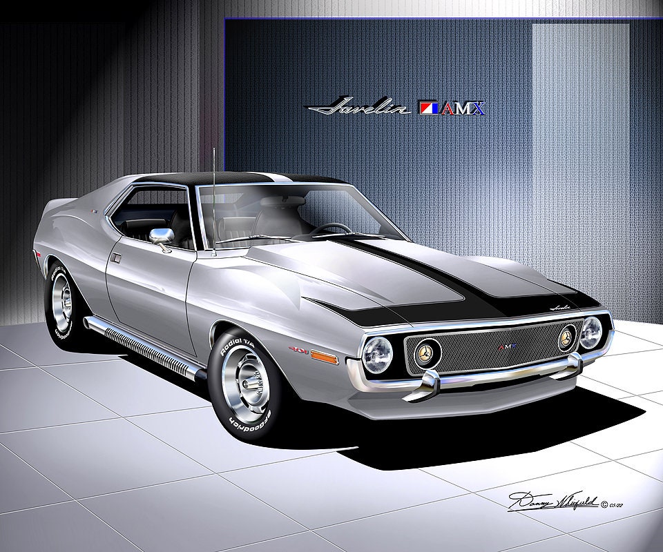 1971 - 1973 AMC Javelin Amx Heritage Art Prints By Danny