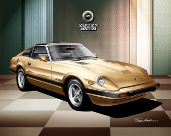 Datsun 280 ZX Turbo Art Print: 1982-1983 Car Poster Comes in 5 to