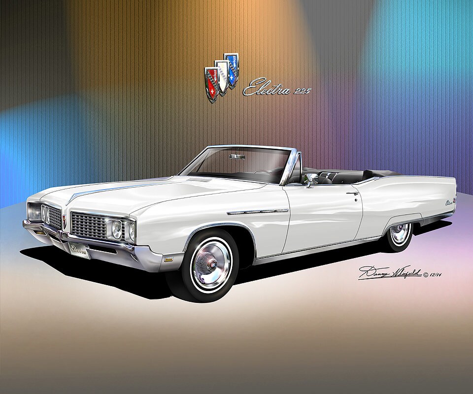 1968 Buick Electra 225 Convertible Art Prints by Danny Whitfield Comes in 9 Different Exterior Colors Car Enthusiast Wall Art Etsy