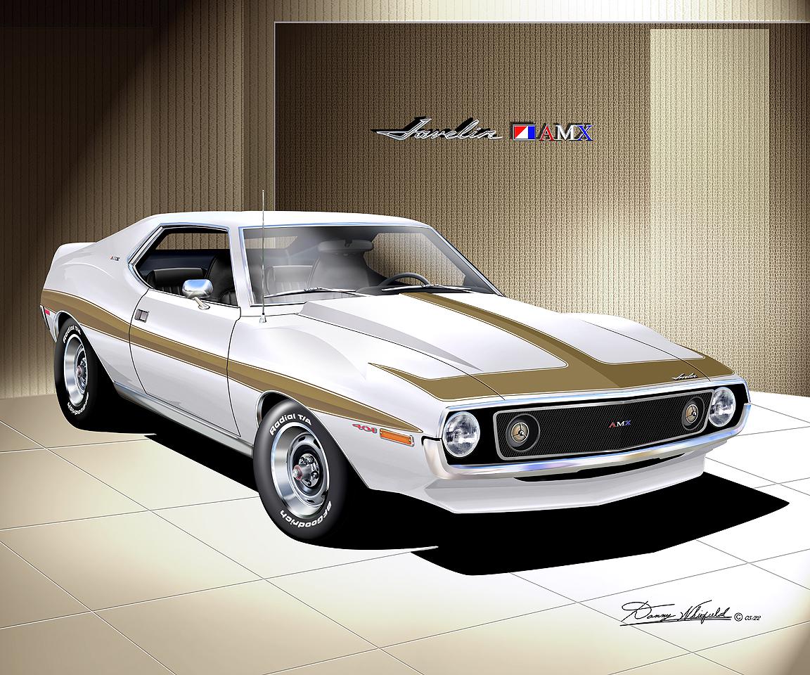 1971-1973 AMC Javelin AMX Art Print: Vintage Car Poster Comes in 5