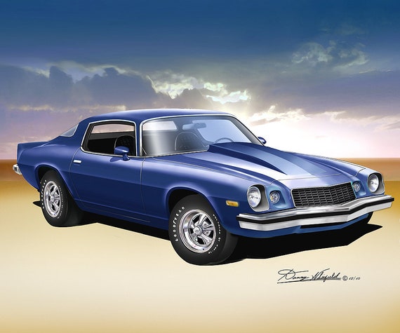 1976 Camaro Art Print: Car Enthusiast Wall Decor by Danny