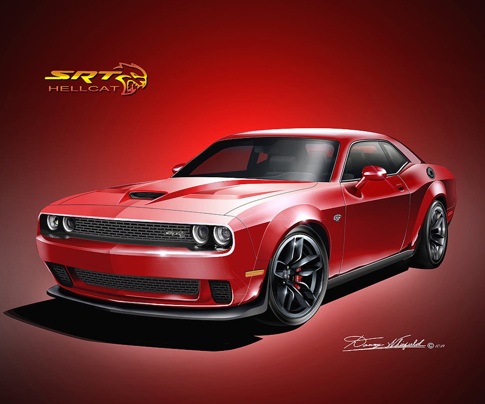 Dodge challenger art