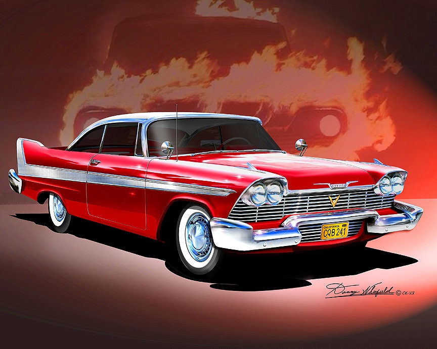 1958 Plymouth Fury Art Print: Vintage Car Poster by Danny