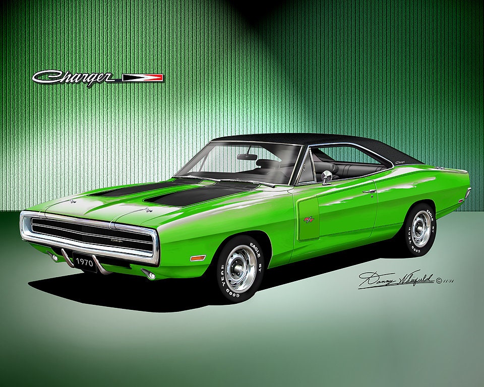 1970 Dodge Charger Art Prints by Danny Whitfield Comes in 10 - Etsy Canada