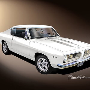 1967 Plymouth Barracuda Art Print: Vintage Car Poster by Danny Whitfield