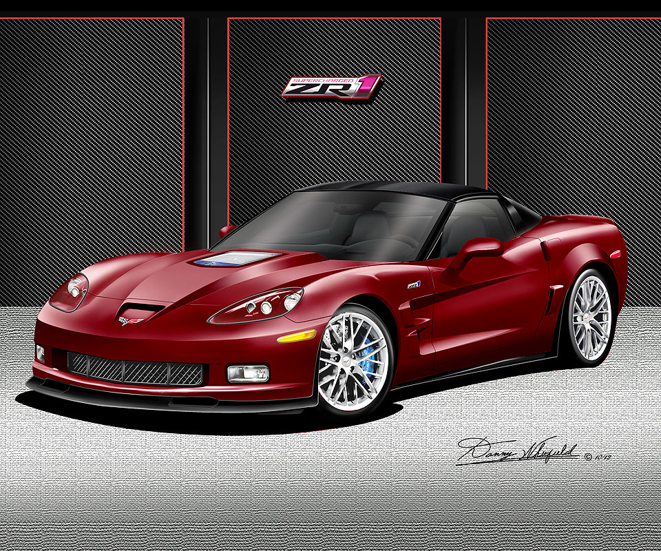 2012 Corvette ZR1 Art Print: Automotive Wall Art by Danny