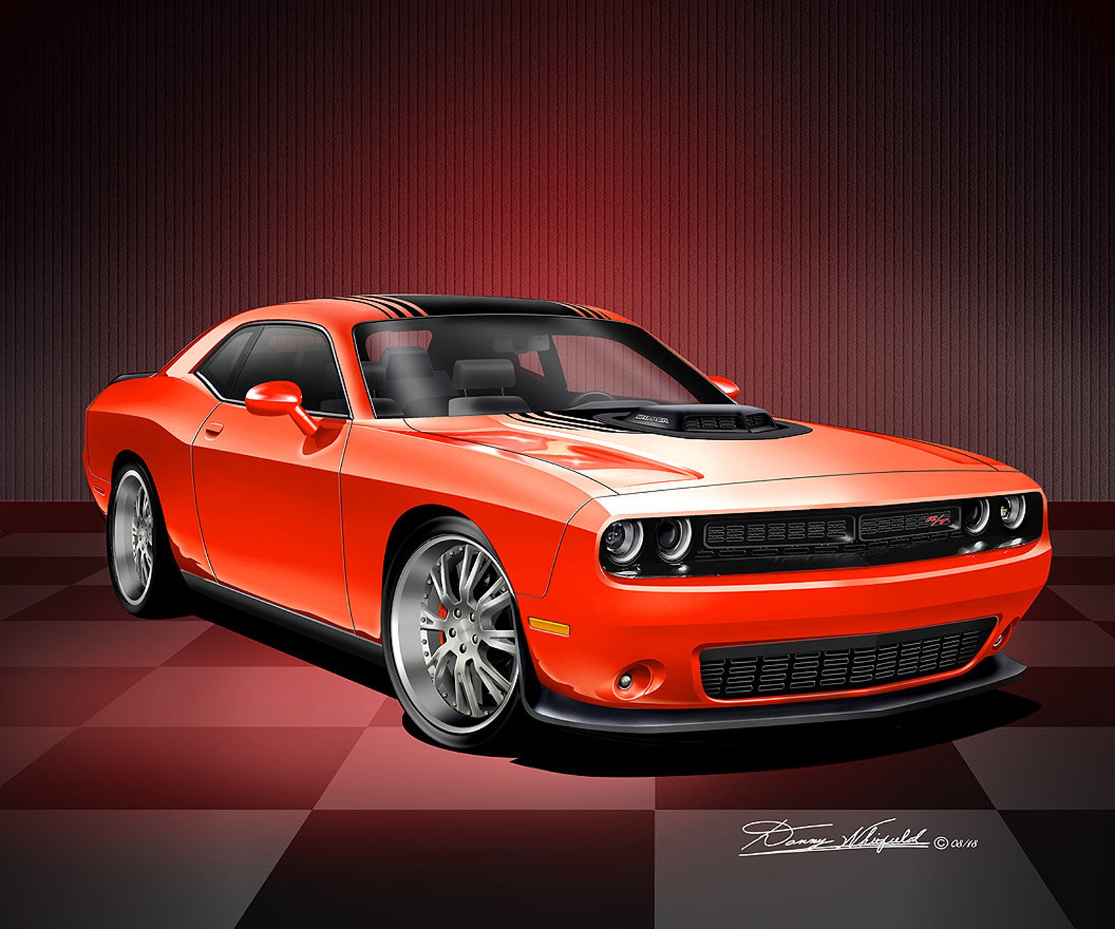 Dodge challenger art
