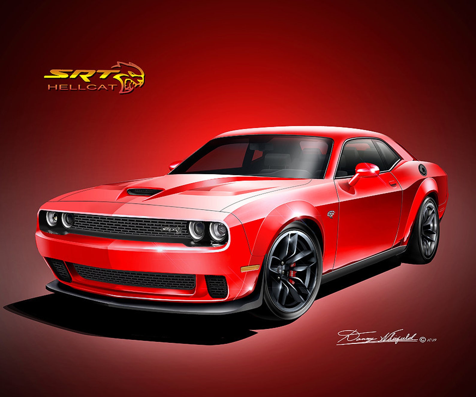 Dodge challenger art