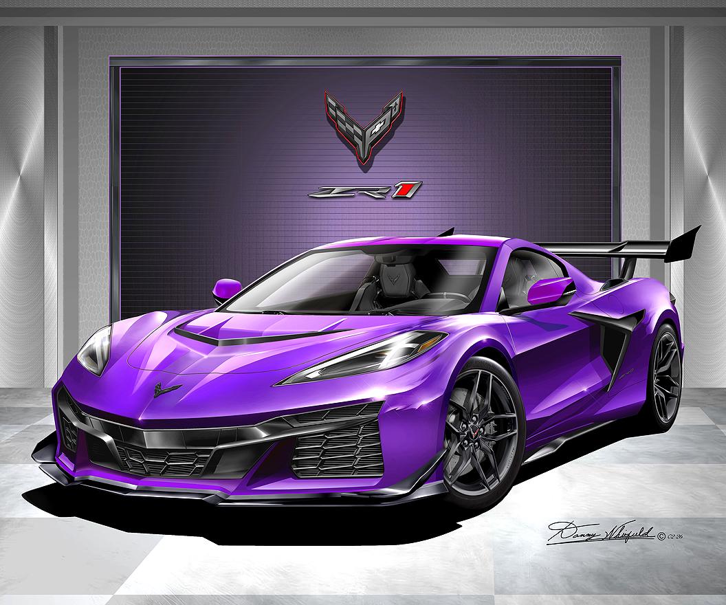 C8 Chevrolet Corvette ZR1 Art Print: Automotive Wall Art by Danny