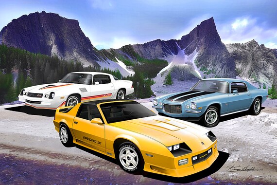 American Muscle Car Art Print: Vintage Automotive Wall Decor Comes