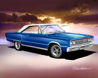 1967 Coronet Art Print: Vintage Car Poster