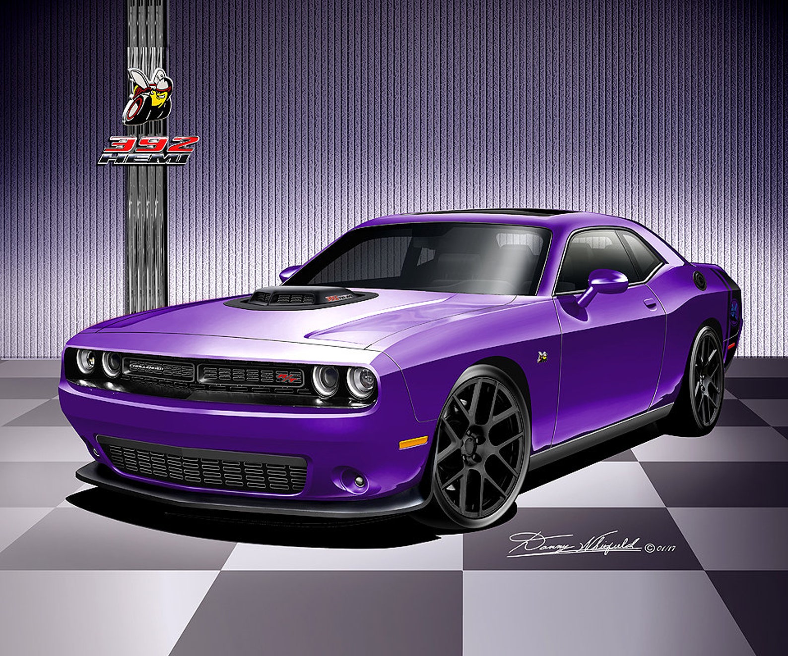 Dodge challenger art