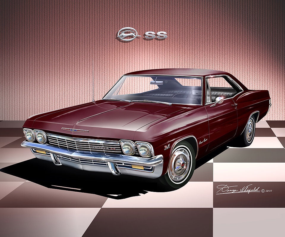 Láminas artísticas del Impala SS 1965: decoración de pared para