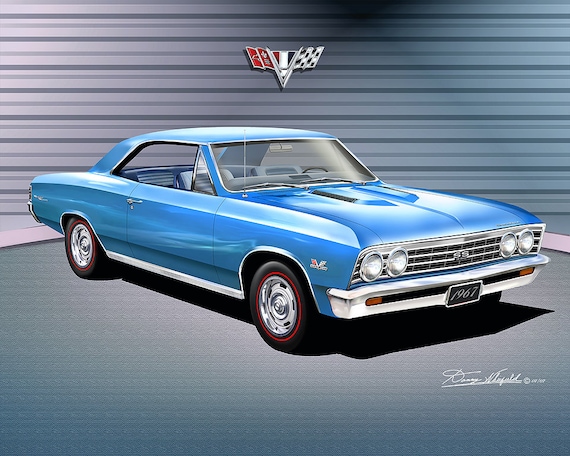 1967 Chevelle Art Print: Classic Car Poster by Danny Whitfield (5